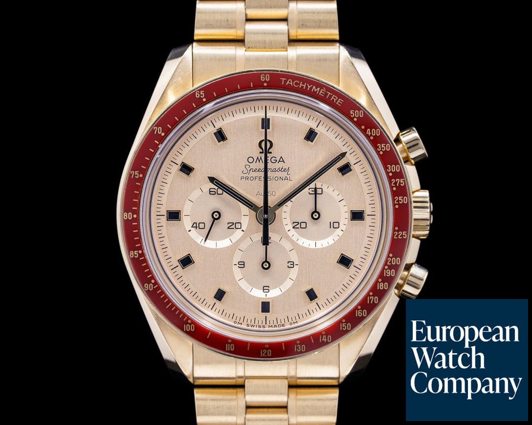 Image of Omega Apollo XI 50th Anniversary Speedmaster 18K Yellow Gold 