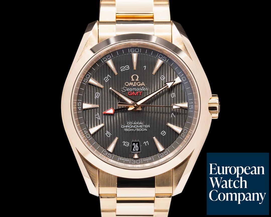 Image of Omega Seamaster Aqua Terra GMT 18k Rose Gold / Bracelet 