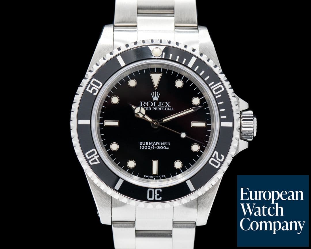 Image of Rolex Submariner 14060 No Date SS 2-Line FULL SET Super Sharp