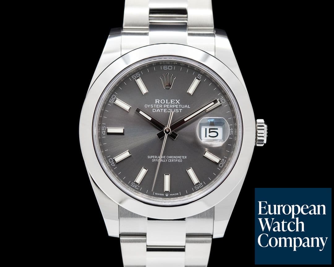 Image of Rolex Datejust 41 126300 Rhodium Stick Dial SS 2021