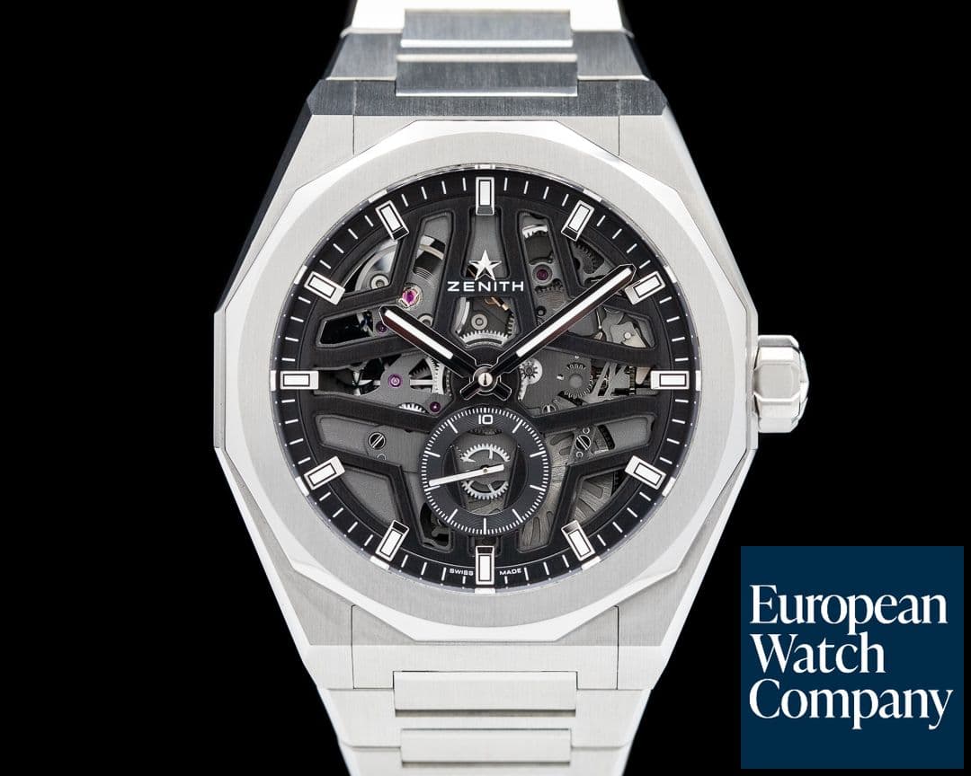 Image of Zenith Defy Skyline Skeleton Black Stainless Steel NEW MODEL 2023 