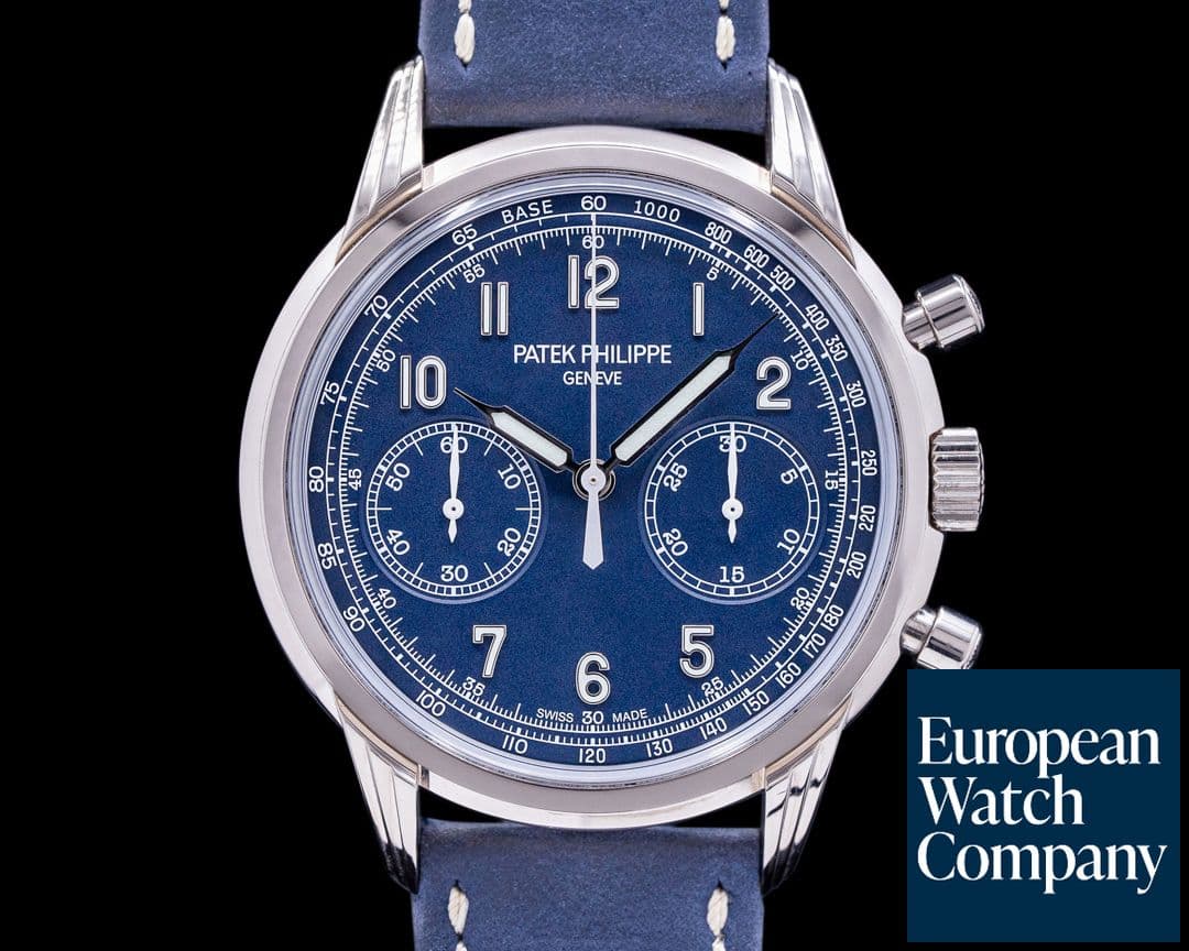Image of Patek Philippe Chronograph 5172G 18K White Gold Blue Dial 