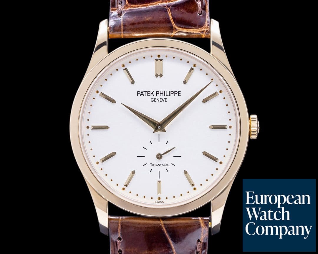Image of Patek Philippe Calatrava 5196J "TIFFANY & CO" 18K Yellow Gold Manual Wind 