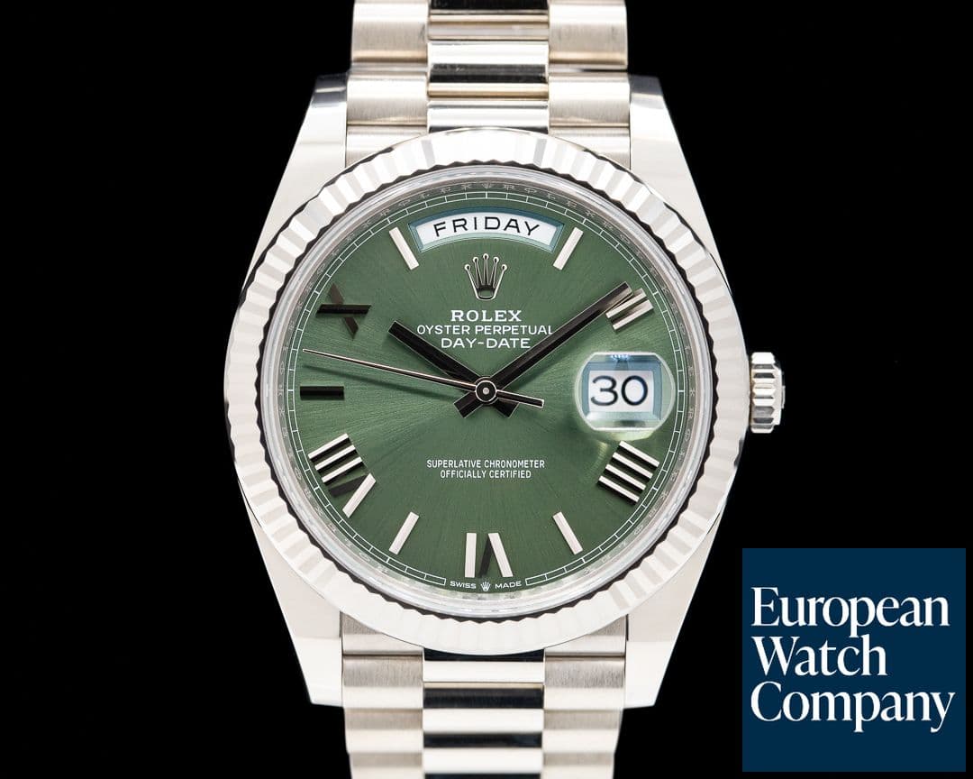 Image of Rolex Day Date President 18K White Gold Green Dial 40MM