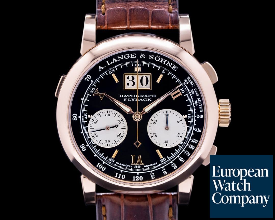 Image of A. Lange and Sohne Datograph 403.031 18K Rose Gold Black Dial "DUFOUR" ORIGINAL OWNER
