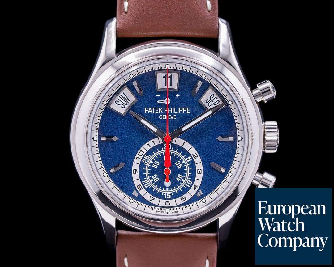 Image of Patek Philippe Annual Calendar 5960/01G Chronograph White Gold Blue Dial 2021