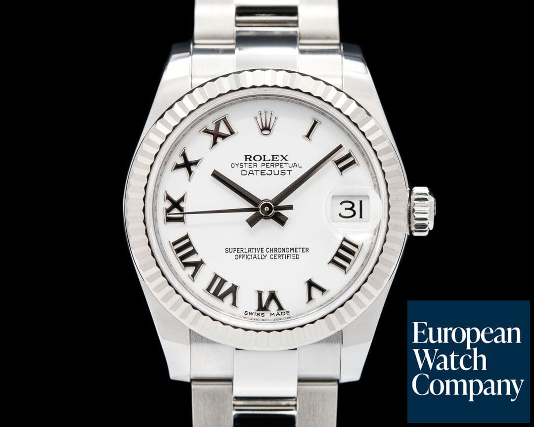 Image of Rolex Datejust Midsize Oyster White Roman Dial 31MM
