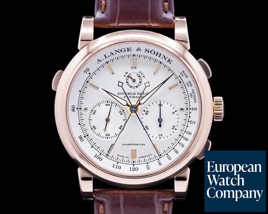 Image of A. Lange and Sohne Double 404.032 Split Silver Dial Rose Gold 18K FULL SET 2021
