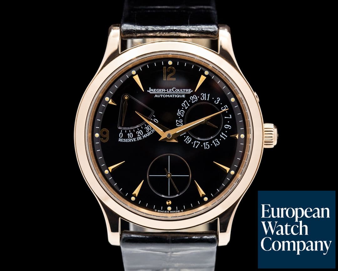 Image of Jaeger LeCoultre Master Reserve de Marche 18K Rose Gold Black Dial