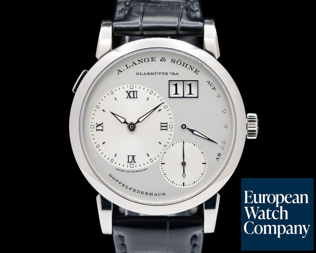 Image of A. Lange and Sohne Lange 1 191.039 18K White Gold Silver Dial 