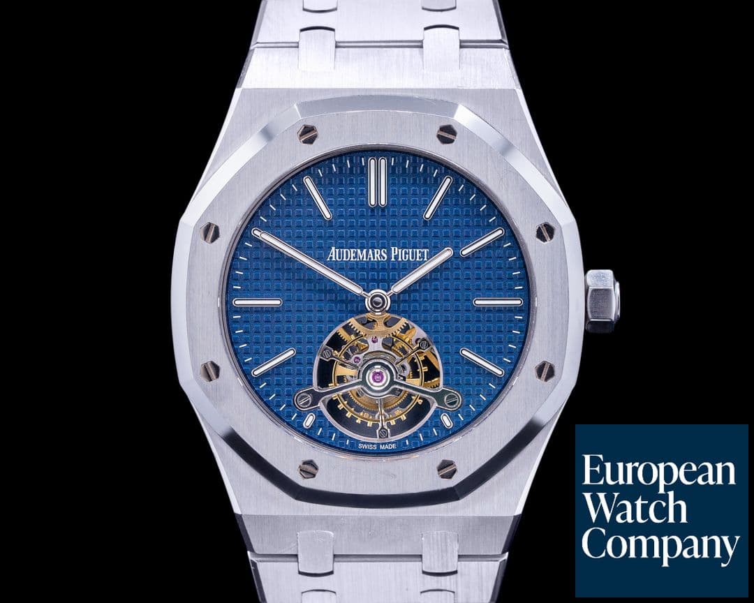 Image of Audemars Piguet Royal Oak Tourbillon Extra Thin Blue Dial LIMITED