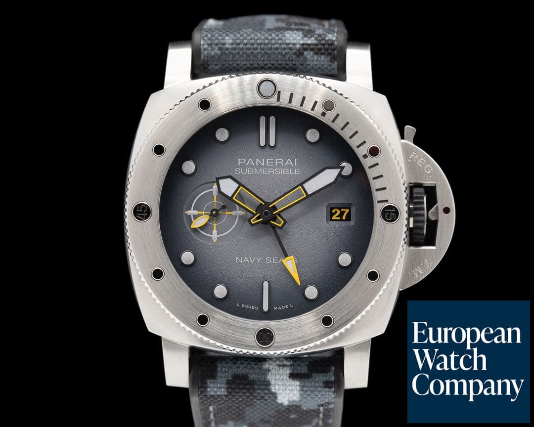 Image of Panerai Submersible Navy Seals GMT Stainless Steel 44MM Limited