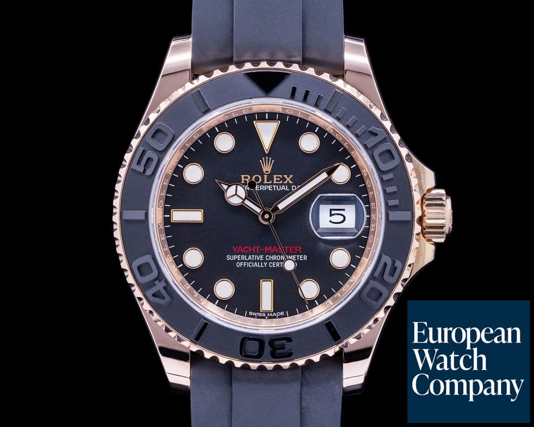 Image of Rolex Yacht Master 18K Rose Gold / Rubber 40MM
