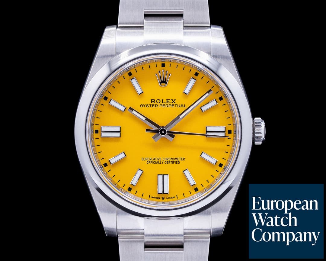 Image of Rolex Oyster Perpetual 124300 41mm SS / Yellow Dial UNWORN
