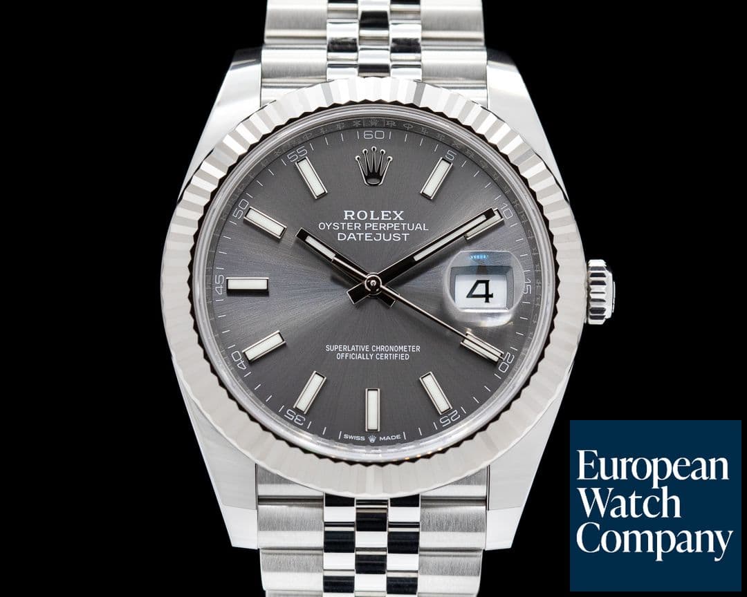 Image of Rolex Datejust 41 Dark Rhodium Stick Dial SS / Oyster 2023