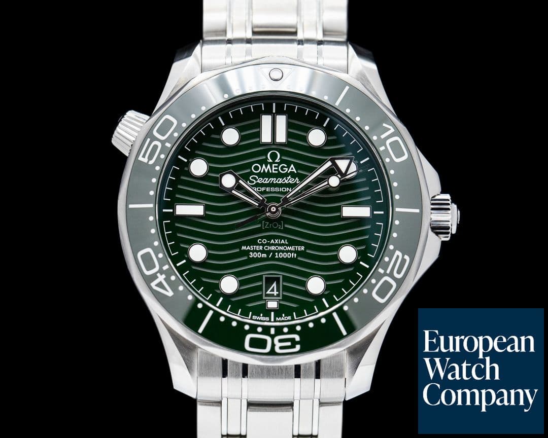 Image of Omega Seamaster Green dial Diver 300M Co-Axial Master Chronometer Ceramic 