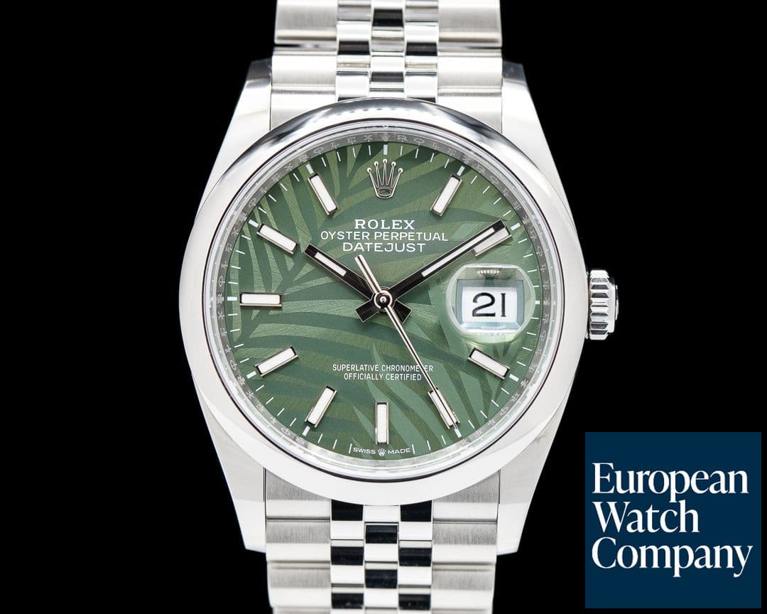 Image of Rolex Datejust 126200 "Palm" Dial / Jubilee Bracelet 2023