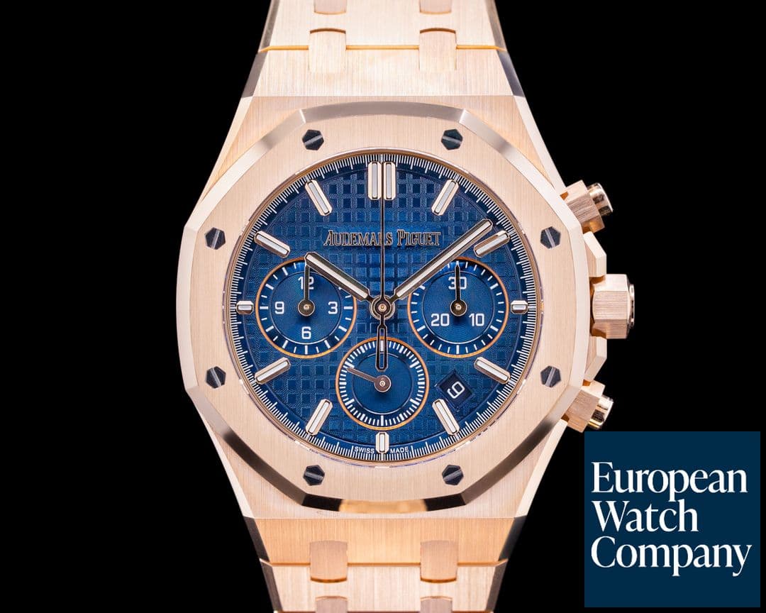 Image of Audemars Piguet Royal Oak 26715OR Chronograph Bleu Nuit Dial RG 38MM UNWORN