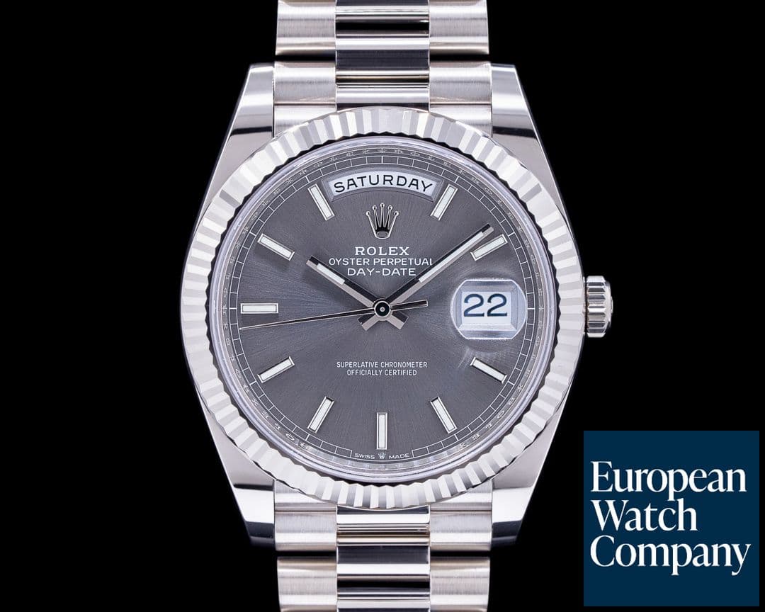 Image of Rolex Day Date 228239 President 18K White Gold Rhodium Dial 40MM