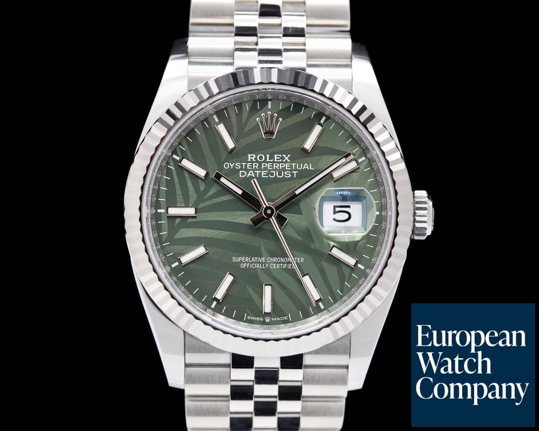 Image of Rolex Datejust Green "Palm" Dial / Jubilee Bracelet 2022
