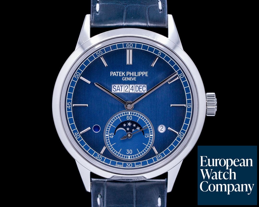 Image of Patek Philippe 5236P In Line Perpetual Calendar Platinum Blue Dial