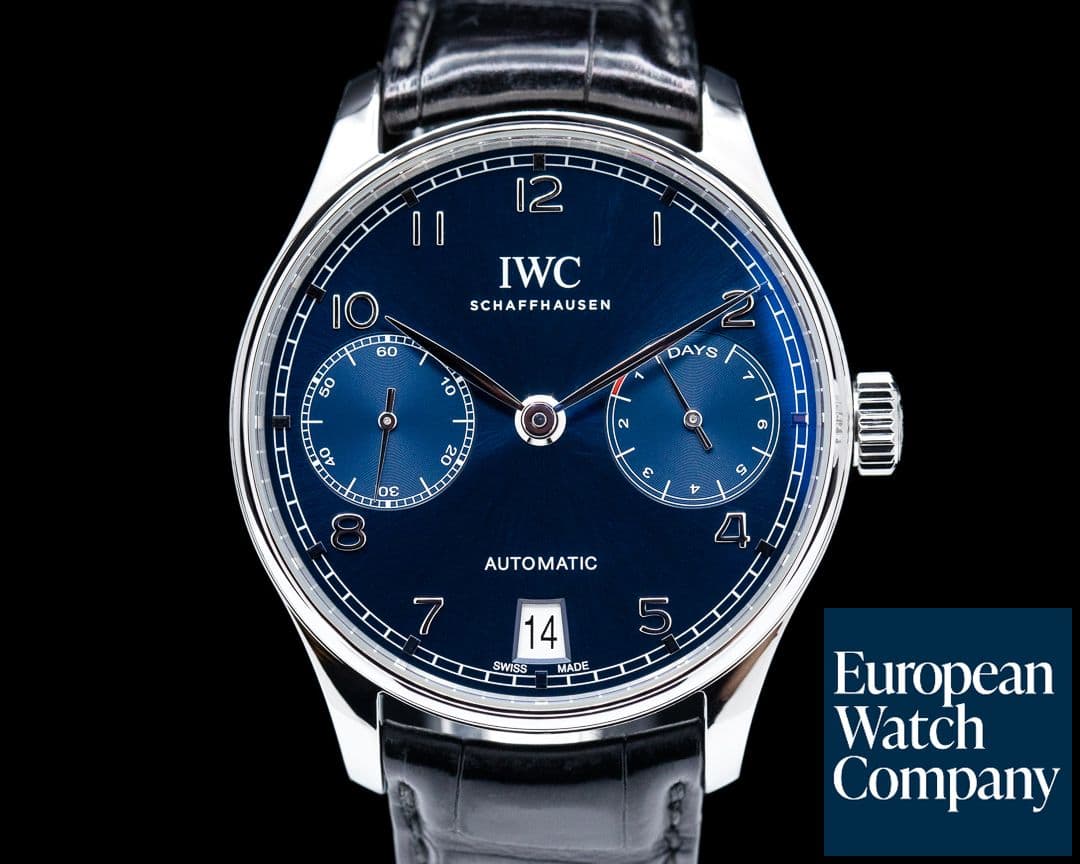Image of IWC Portugieser 7 Day Automatic SS Blue Dial
