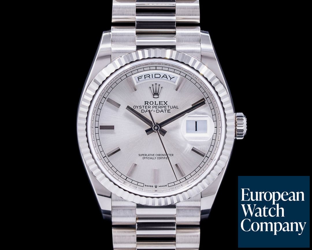 Image of Rolex Day Date 128239 President 36mm Silver Dial 18K White Gold 2020