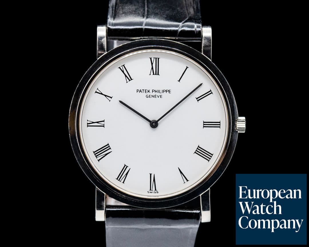 Image of Patek Philippe Calatrava 18K White Gold Manual Wind White Roman Dial