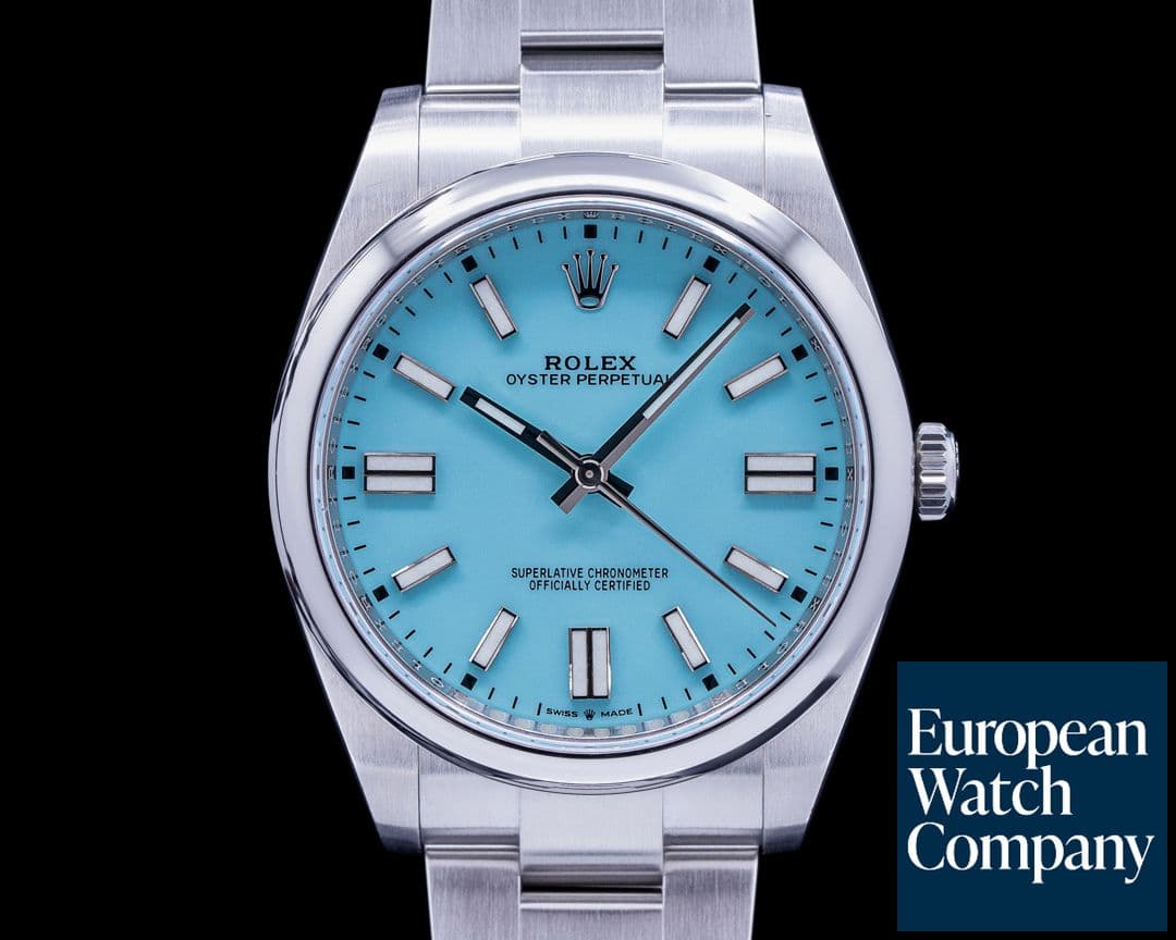 Image of Rolex Oyster Perpetual 124300 41mm SS / Turquoise "Tiffany" Dial 2021