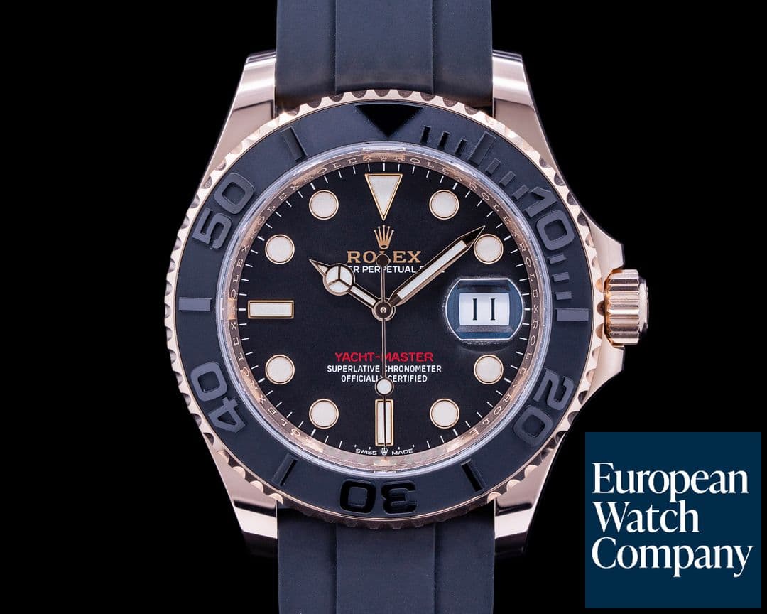 Image of Rolex Yacht Master 126655 18K Rose Gold / Rubber 40MM 2020