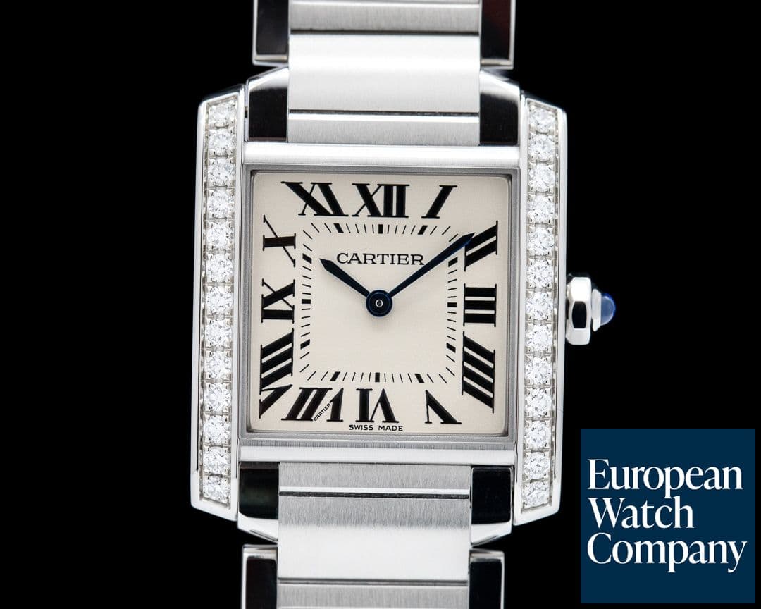 Image of Cartier Ladies Tank Francaise Steel / Diamond Bezel