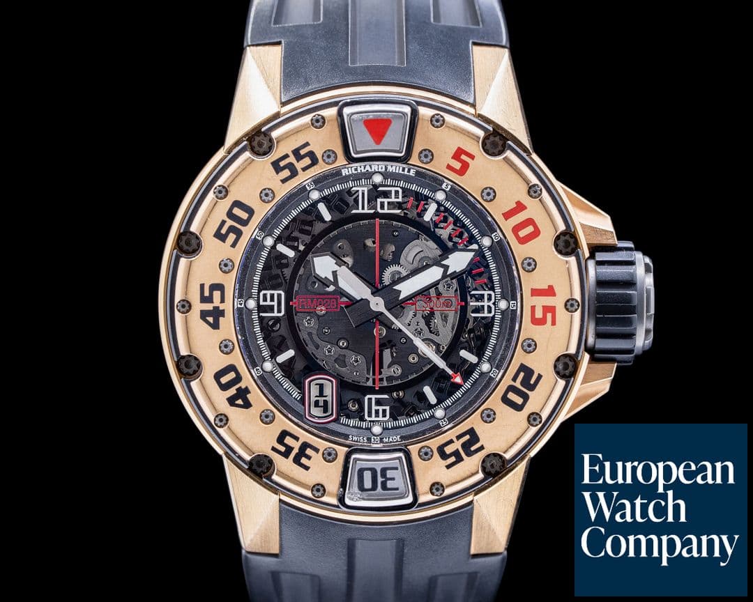 Image of Richard Mille Richard Mille RM028 Automatic Diver Rose Gold