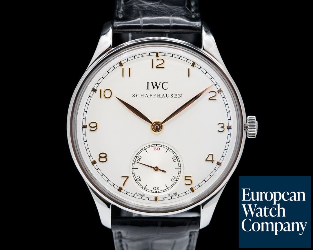 Image of IWC Portuguese Hand Wound Silver Dial