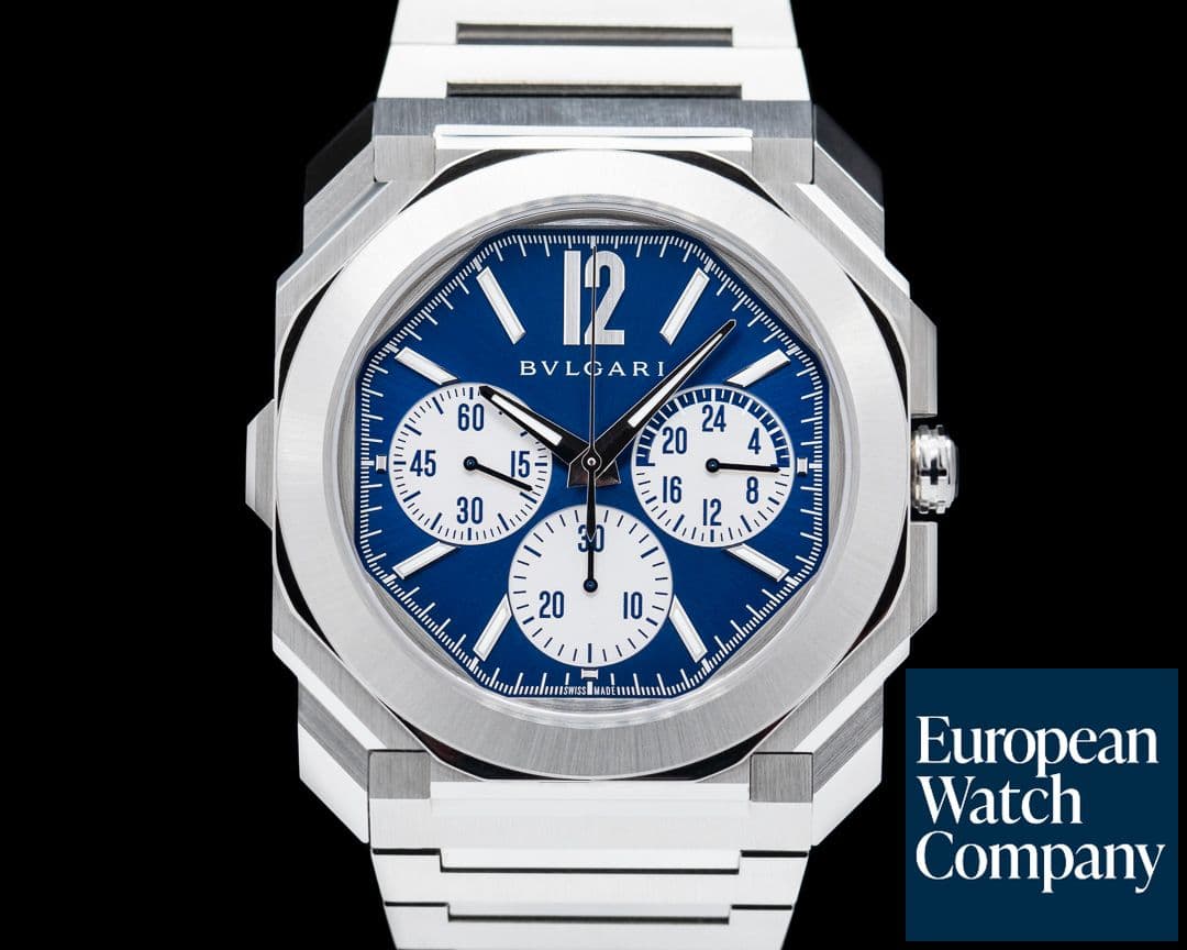 Image of Bulgari Octo Finissimo Chronograph GMT SS / Blue 