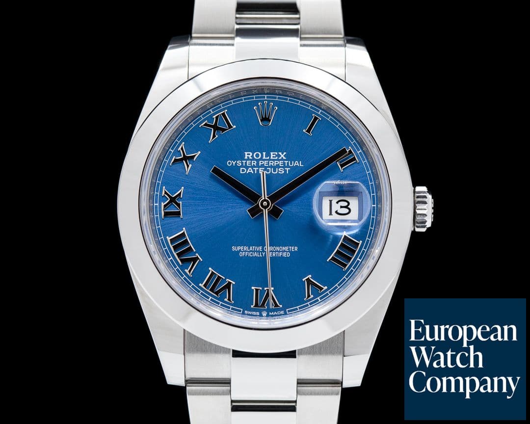 Image of Rolex Datejust 41 Blue Roman Dial SS 2023