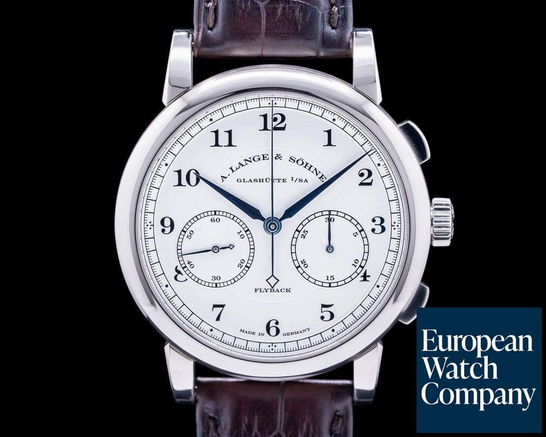 Image of A. Lange and Sohne 1815 Flyback Chronograph 402.026 Silver Dial 18K White Gold 