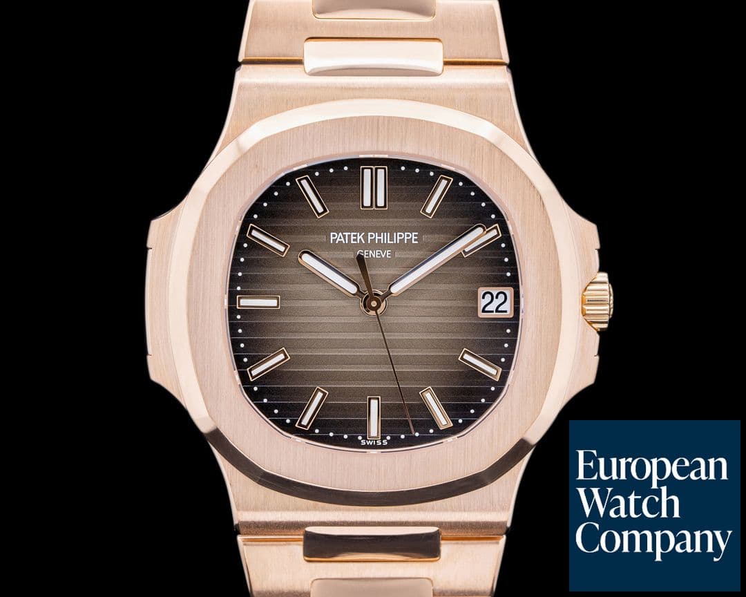 Image of Patek Philippe Jumbo Nautilus 5711R 18K Rose Gold Brown Dial / Bracelet