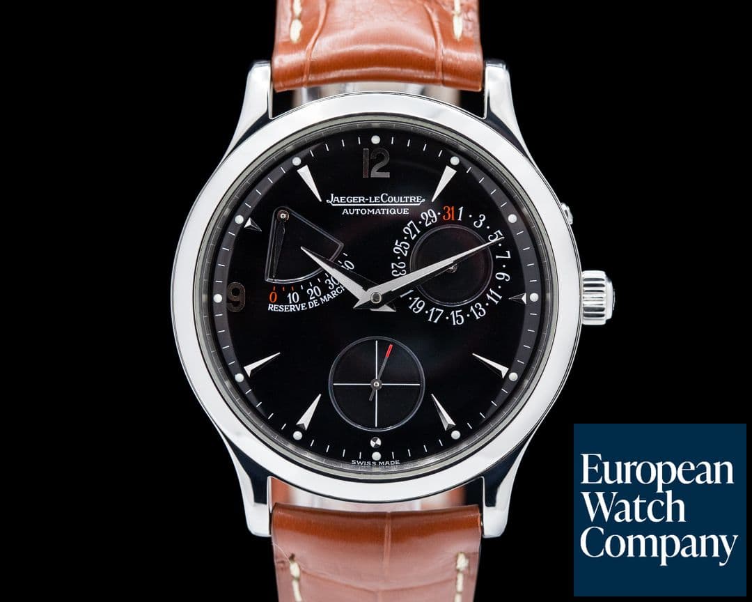 Image of Jaeger LeCoultre Reserve de Marche Steel Black Dial