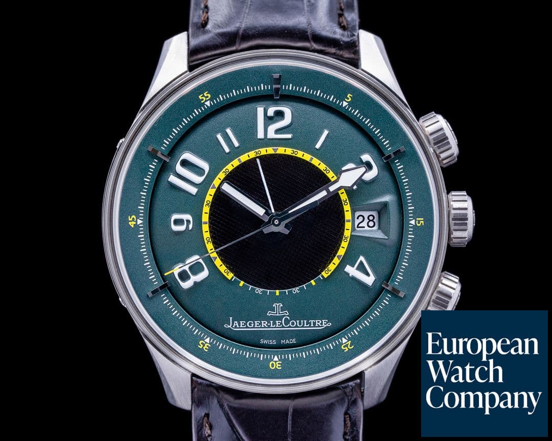 Image of Jaeger LeCoultre Aston Martin AMVOX1 Memovox Titanium / Green Dial Limited