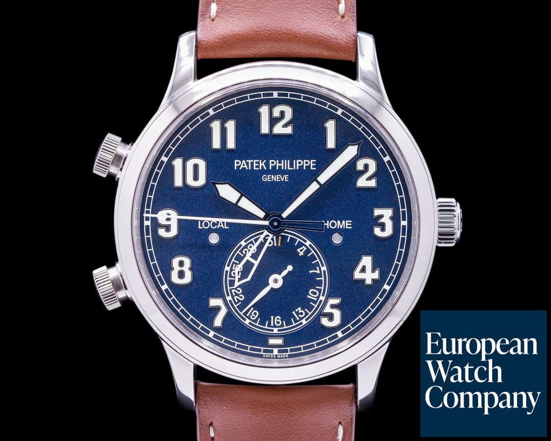 Image of Patek Philippe Calatrava 5524G Pilot Travel Time 18k White Gold