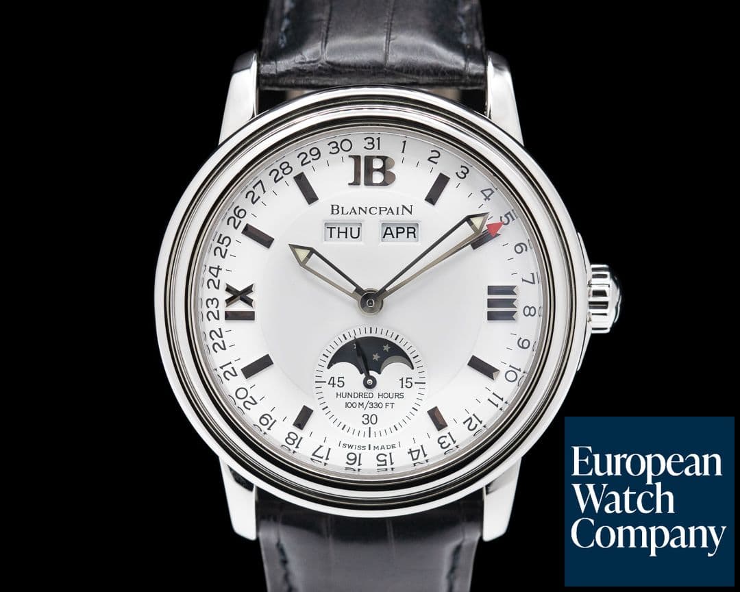 Image of Blancpain Triple Date Moon White Dial Steel