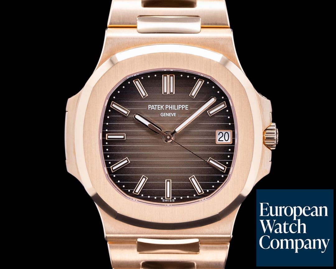 Image of Patek Philippe Jumbo Nautilus 5711R 18K Rose Gold Brown Dial / Bracelet