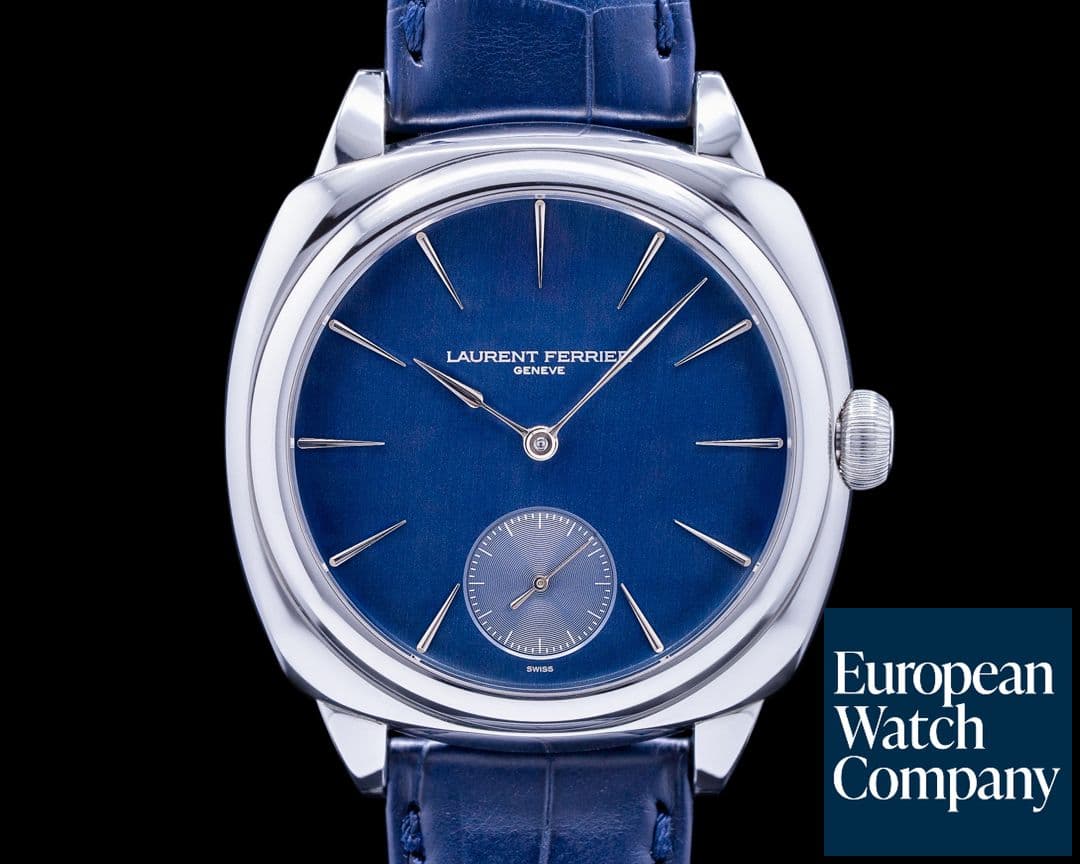 Image of Laurent Ferrier Galet Micro Rotor Square SS Blue Dial 