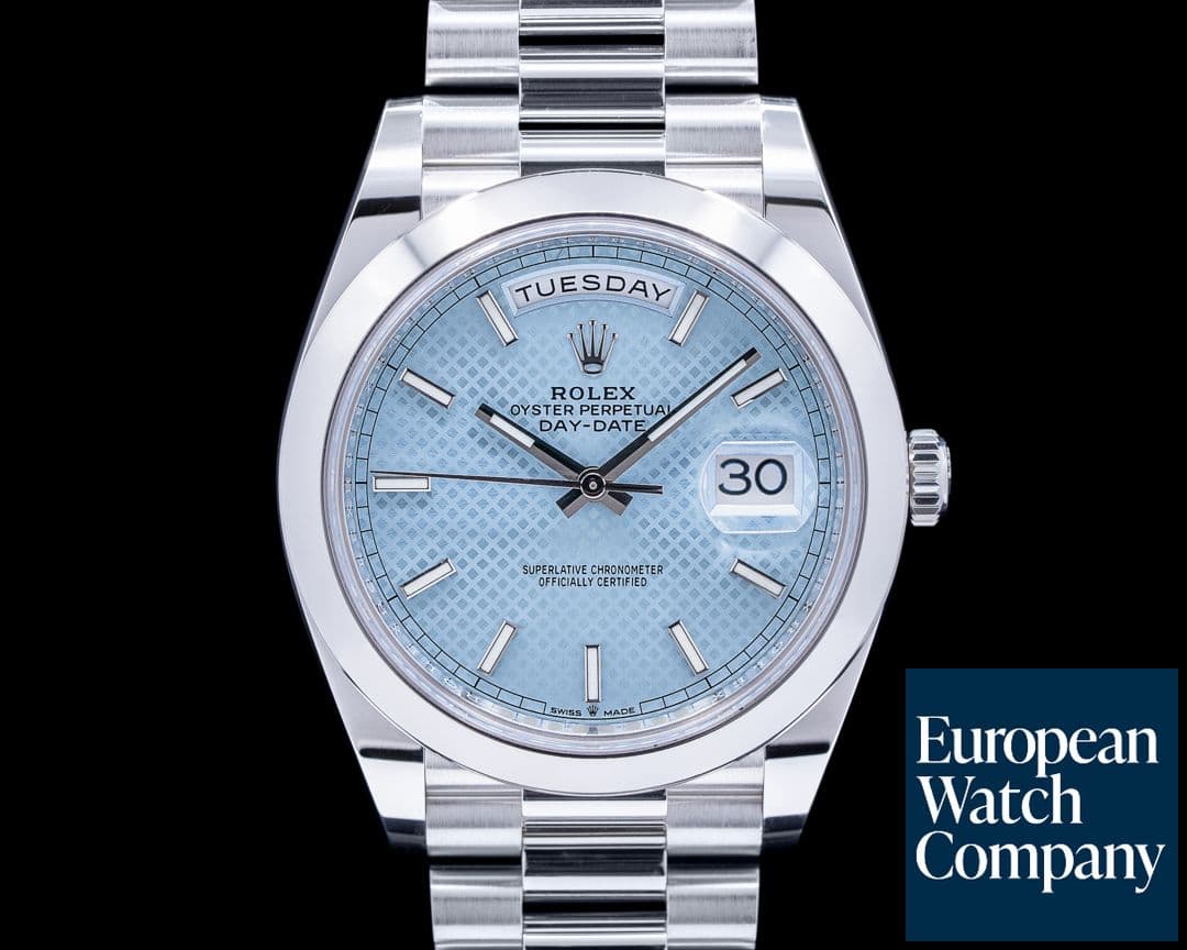 Image of Rolex Day Date 228206 Platinum Blue Dial 40MM 2022