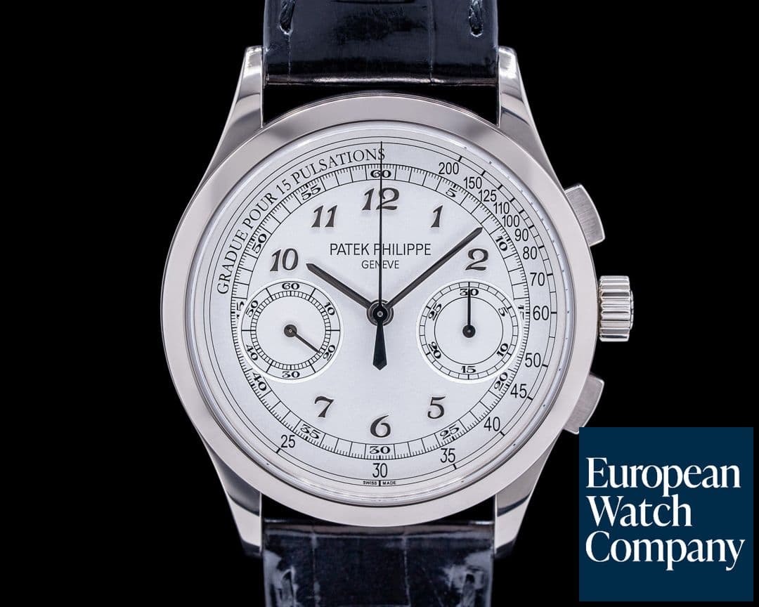Image of Patek Philippe Chronograph 5170G 18K White Gold / Silver Pulsation 