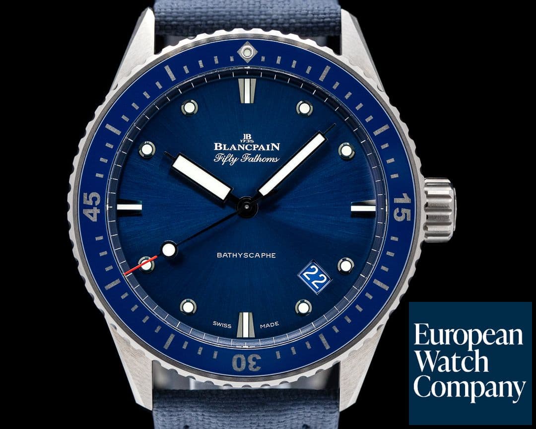 Image of Blancpain Fifty Fathoms Bathyscaphe Ceramic Blue 