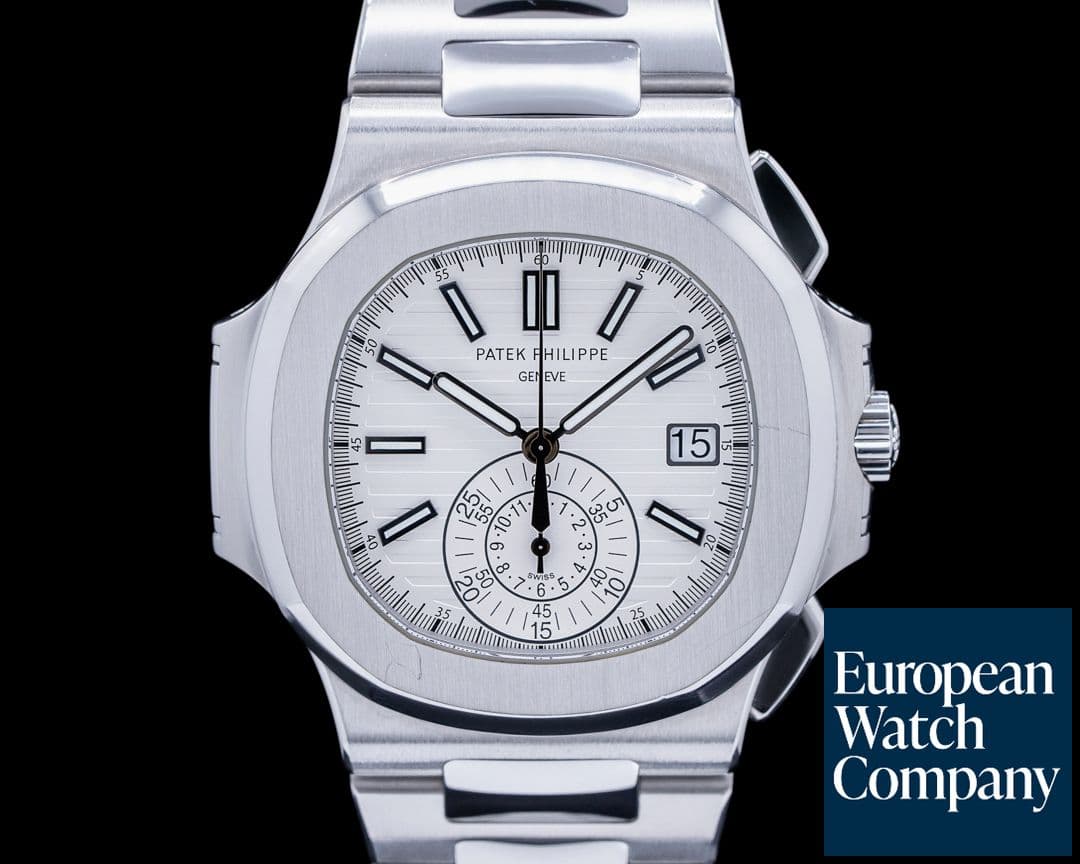 Image of Patek Philippe Nautilus 5980 Chronograph White Dial SS