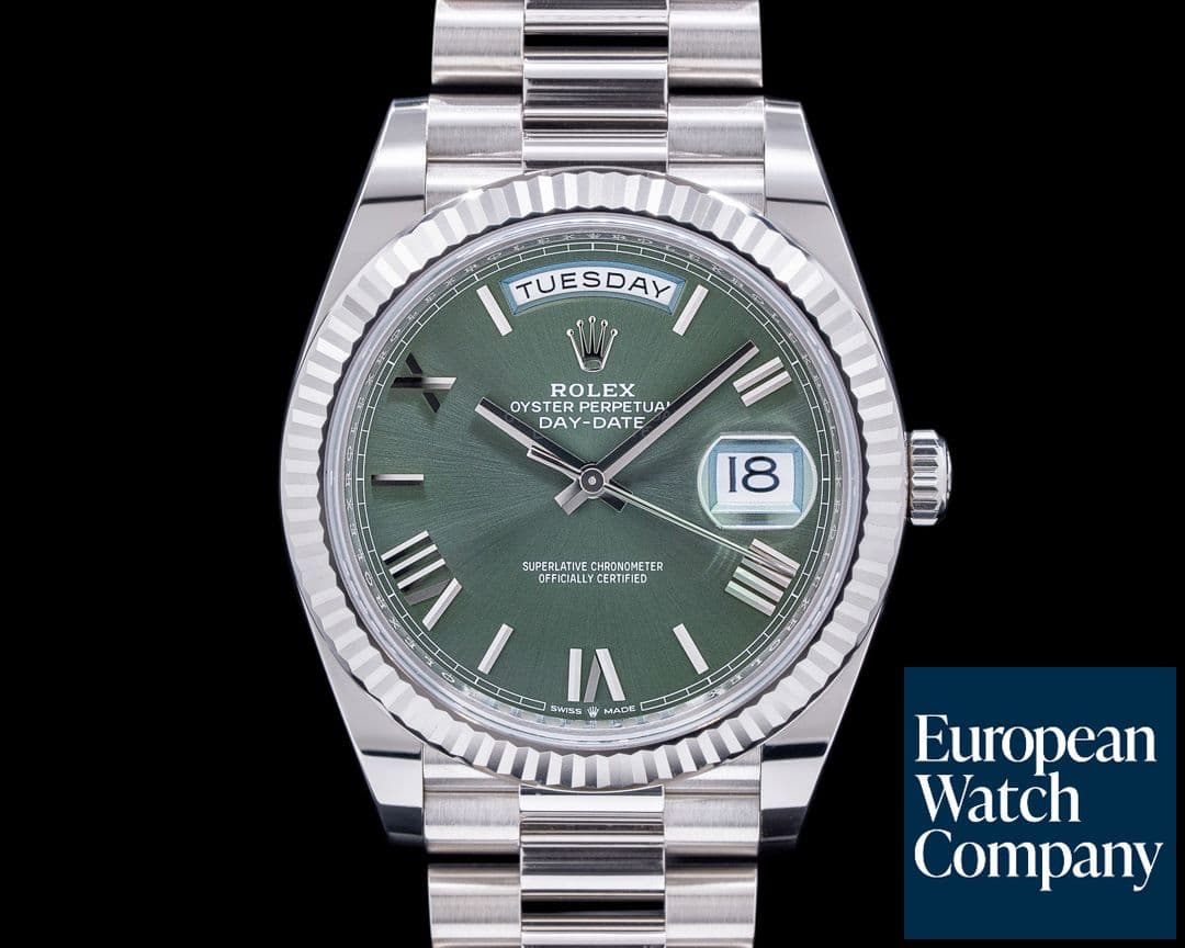 Image of Rolex Day Date President 18K White Gold Green Dial 40MM