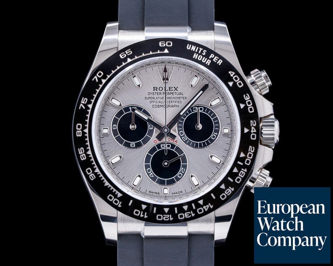 Image of Rolex Daytona 116519 18K White Gold Ceramic Oysterflex Silver Dial