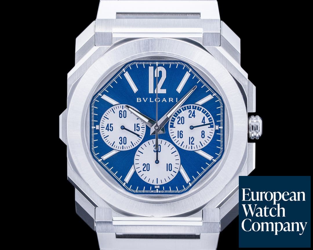 Image of Bulgari Octo Finissimo Chronograph GMT SS / Blue 